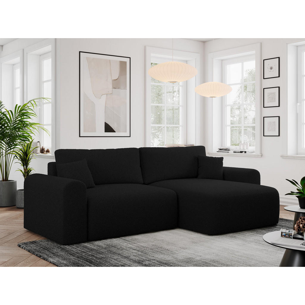 Thumbnail - MKS Ecksofa, Schwarz, Textil, 3-Sitzer, L-Form,L-Form, 274x152 cm, Oeko-Tex®, Wohnzimmer, Sofas & Couches, Wohnlandschaf...