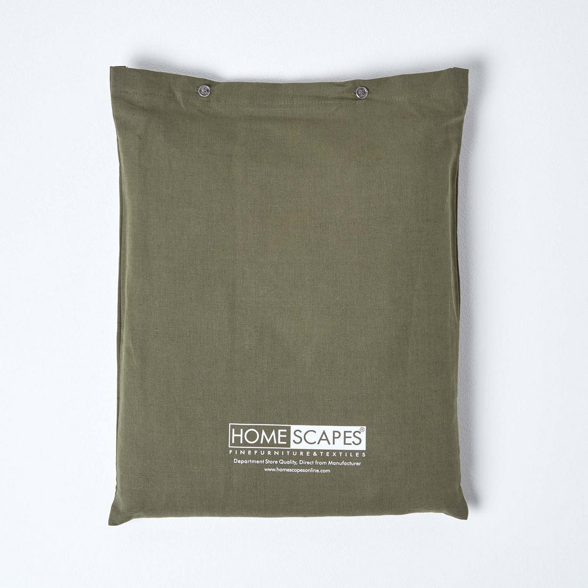 BETTWÄSCHE Leinen - Olivgrün, Textil (260/220cm) - Homescapes