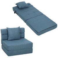 SCHLAFSESSEL DE-08250 2-in-1 mit abnehmbarem Bezug Dunkelblau - Blau, Textil (70/61/70cm) - ComfortXL