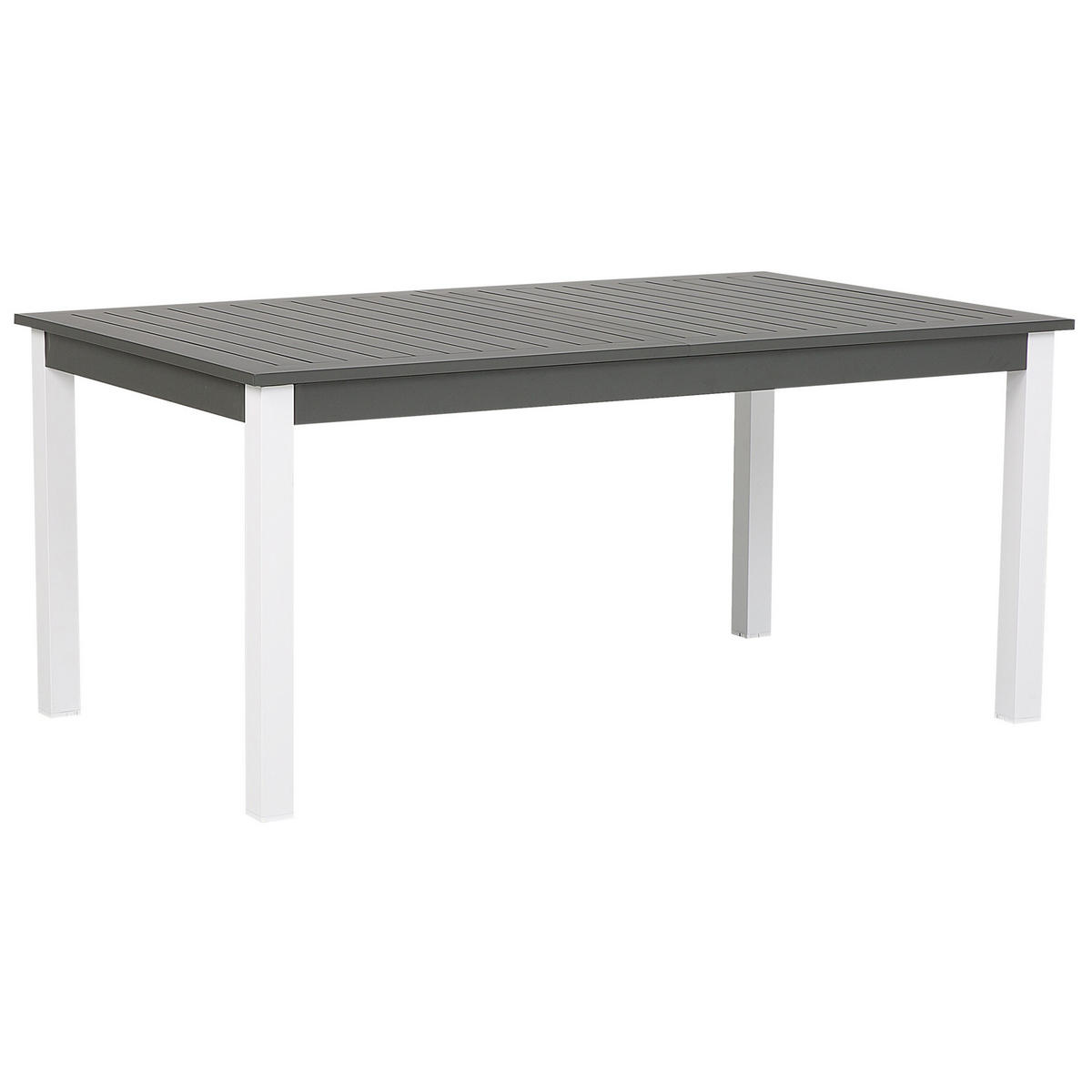 GARTENTISCH dunkelgrau ausziehbar 168/248x100 cm Pancole - Dunkelgrau, Metall (248/100/75cm) - Beliani