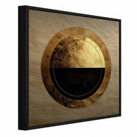 BILDER mit Rahmen Abstraktion Glanz Golden 50x50 cm - Multicolor, Metall (50/50cm) - Wallarena