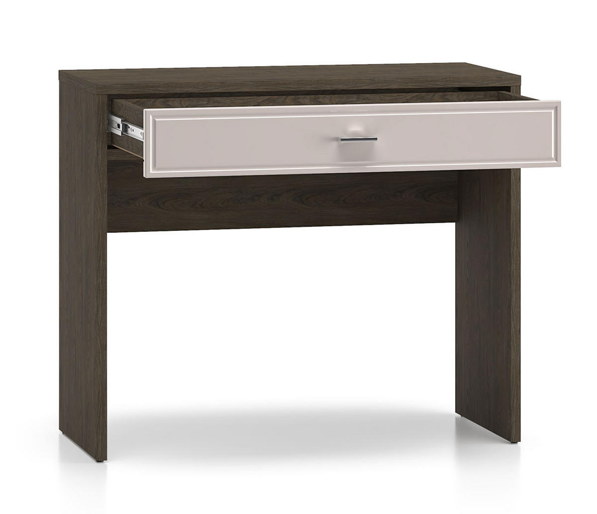 KONSOLENTISCH Avante 92 / 40 / 78cm Windmill Eiche Dunkel / Cashmere Hochglanz - Eichefarben/Creme, Holz/Holzwerkstoff (40/92/78cm) - Feldmann-Wohnen