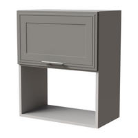 MIKROWELLENUMBAUSCHRANK Salo W2MK/60 Grau / Dust Grey Matt 60 / 32,5 / 72cm - Grau, Holz/Holzwerkstoff (60/72/32.5cm) - Feldmann-Wohnen
