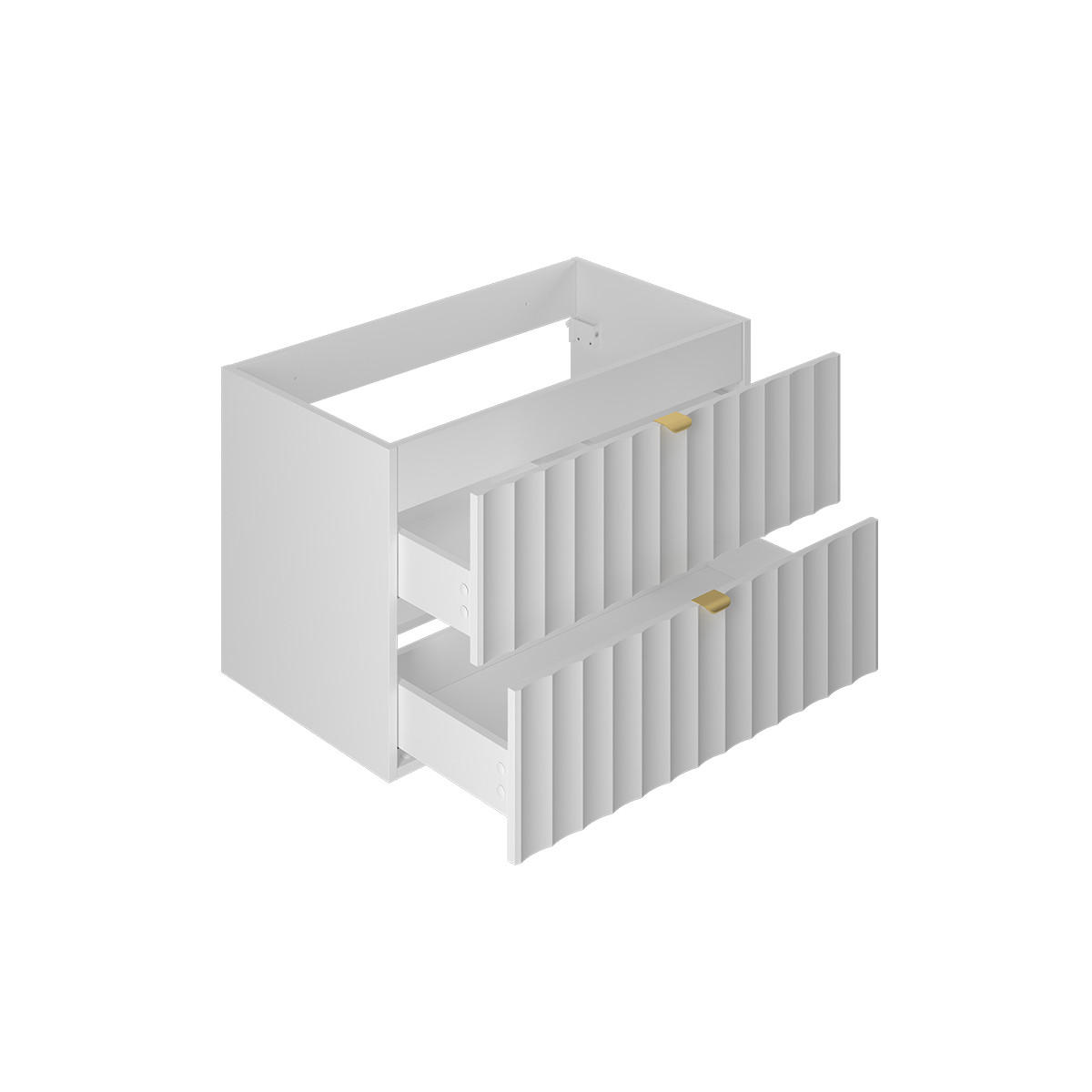 BADMÖBEL Lexa 2er-Set Weiß - Weiß, Holzwerkstoff (80.6/52.2/46.5cm) - Petits-meubles