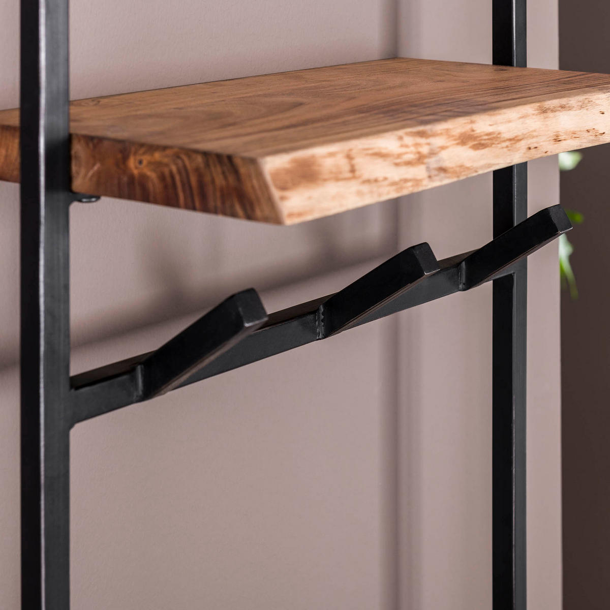 WANDGARDEROBE Air Solid Braun 80/51/30 cm - Braun, Holz (51/30/80cm) - Hoyz Collection