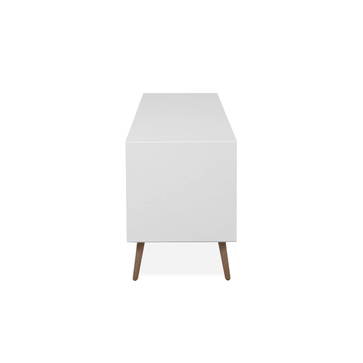 TV-MÖBEL mit 3 Klappen - Arona - 175/38/50 cm - Weiß/Eiche Artisan, Holzwerkstoff (38/50/175cm) - Calicosy