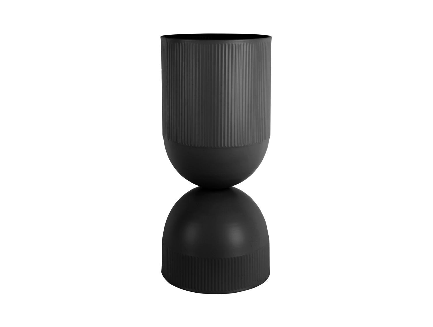 BLUMENTOPF Tonar XL Schwarz Ø25.5/55 cm - Schwarz, Metall (55cm) - Present Time