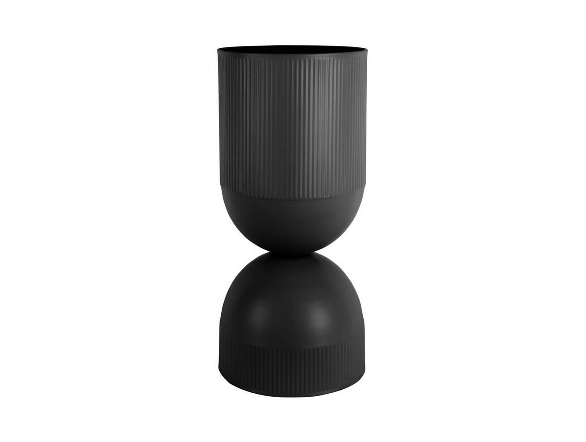 BLUMENTOPF Tonar XL Schwarz Ø25.5/55 cm - Schwarz, Metall (55cm) - Present Time