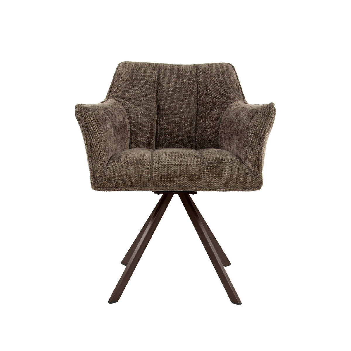 ESSZIMMERSTÜHLE Raster Taupe 60/63/81 cm - 2er-Set - Taupe, Textil (63/81/60cm) - Hoyz Collection