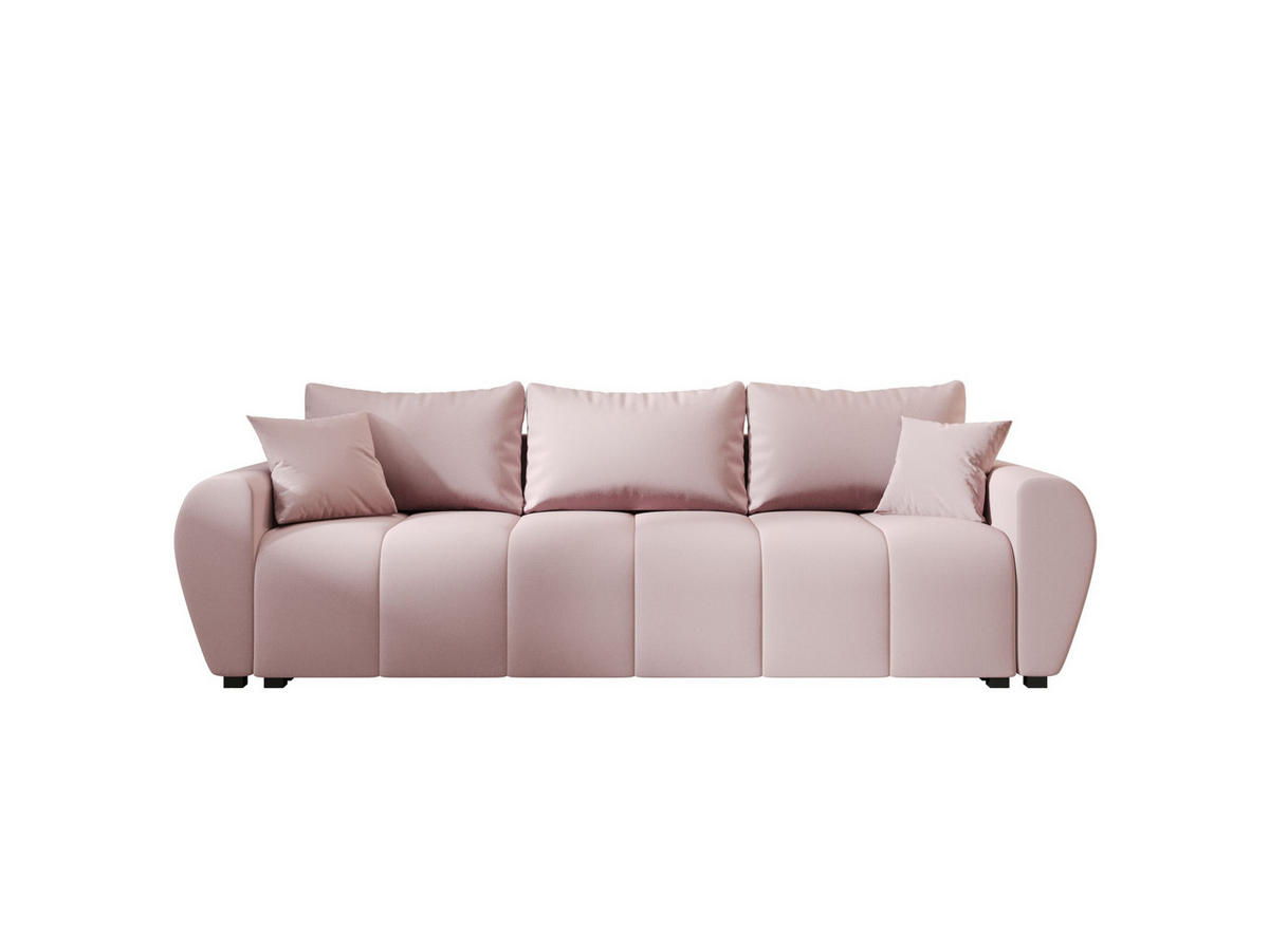 SOFA MOLISA mit Schlaffunktion COSMIC 14 mit Stauraum - Pink, Textil (86/82/246cm) - Bedante