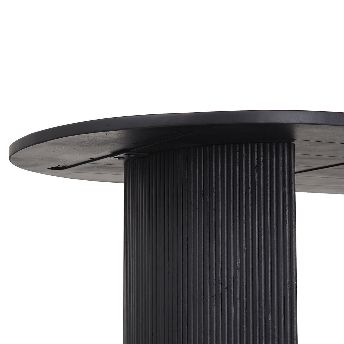 MASSIVER ESSTISCH - Akazie massiv - Schwarz/Akaziefarben, Akazienholz/Holz (100/200/76cm) - home24