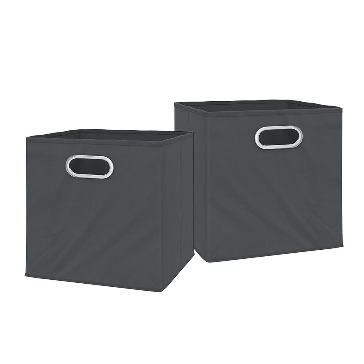 FALTBOX Anthrazit 30 x 30 cm 2er Set - Anthrazit, Wellpappe (30/30/30cm) - Vicco