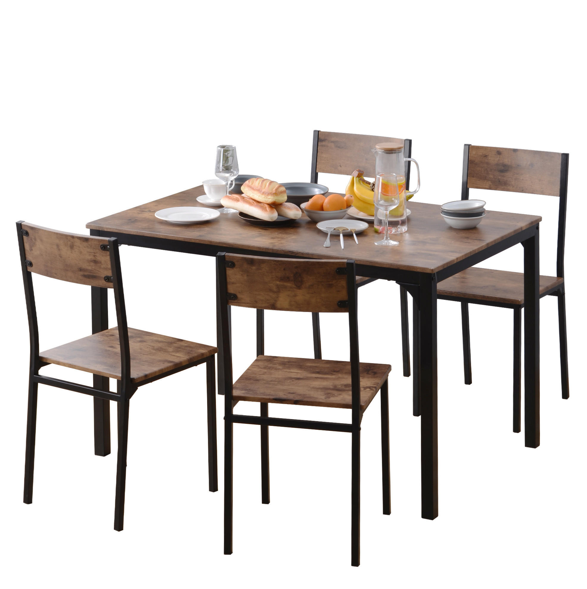 Meubliv Esszimmergruppe Braun 65x75x108 cm