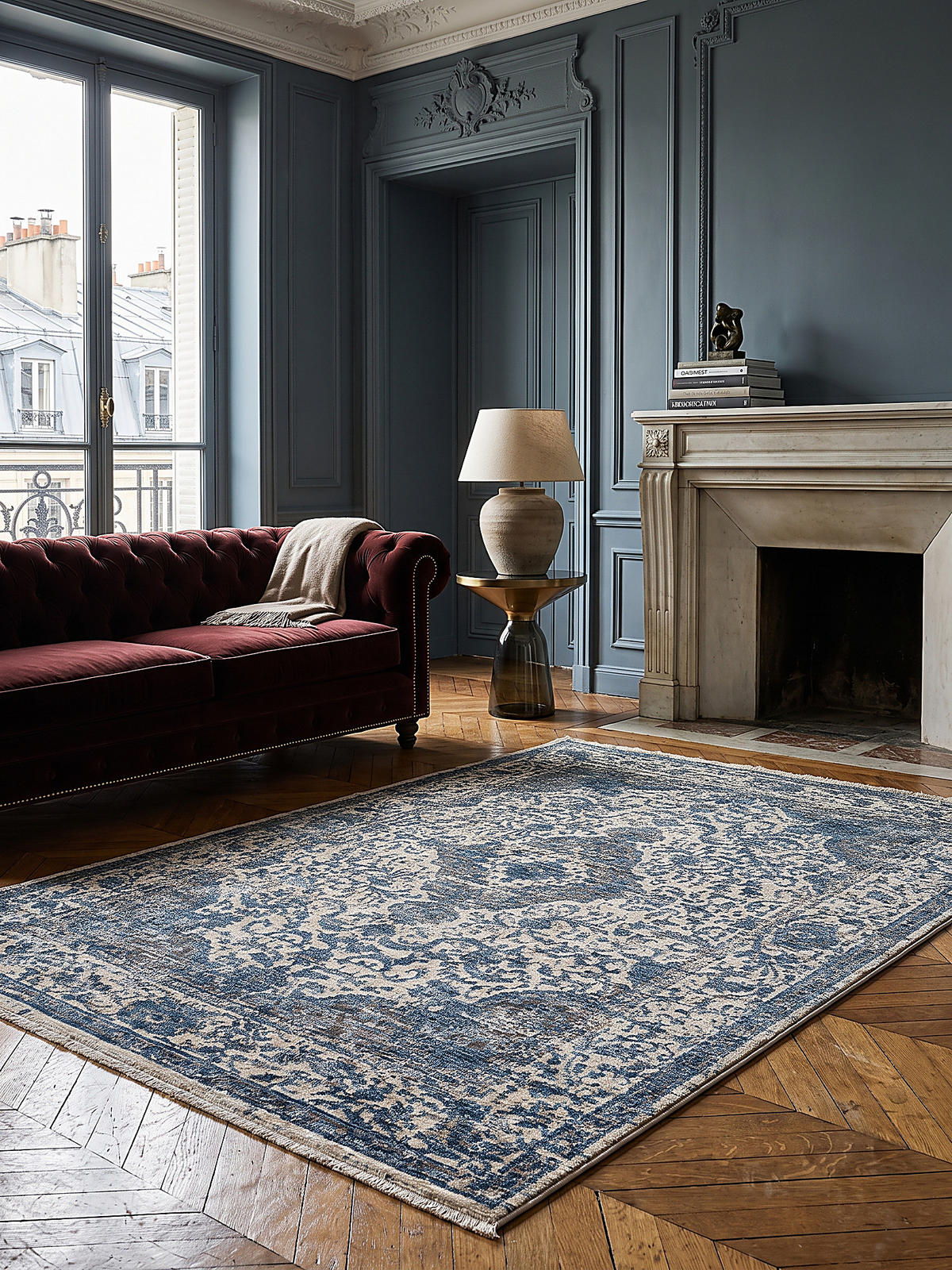 TEPPICH ADUR, orientalisch mit Medaillon, Blau, 200 x 300 cm - Blau, Textil (200/300cm) - KADIMA DESIGN