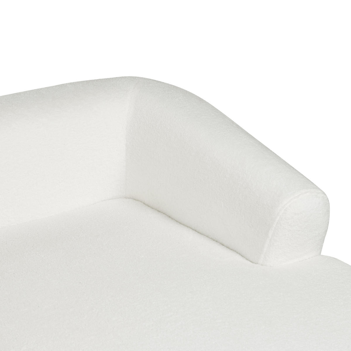 3-SITZER-ECKSOFA aus Bouclé weiß linksseitig Svansele - Weiß, Textil (278/174cm) - Beliani