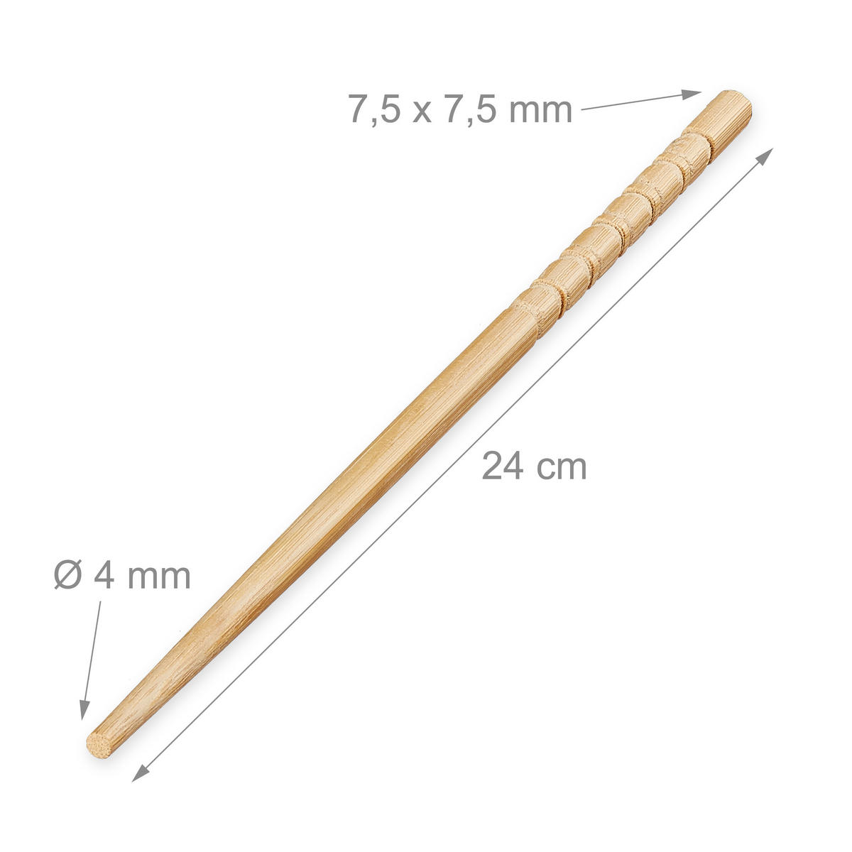 100XESSSTÄBCHEN - Hellbraun, Holz - Relaxdays