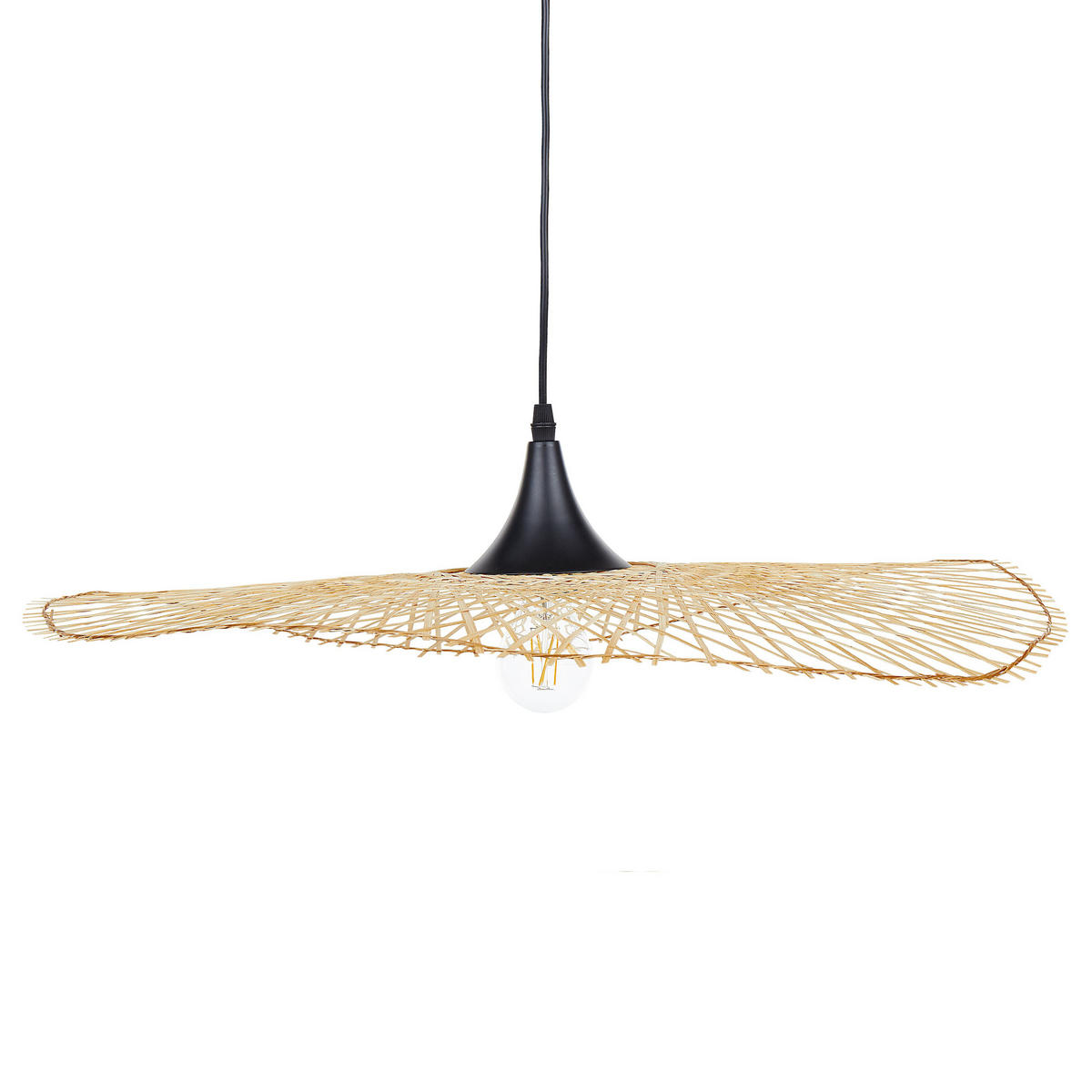 HÄNGELEUCHTE Floyd 62/62/128 cm - Hellbraun, Holz (62/62/128cm) - Beliani