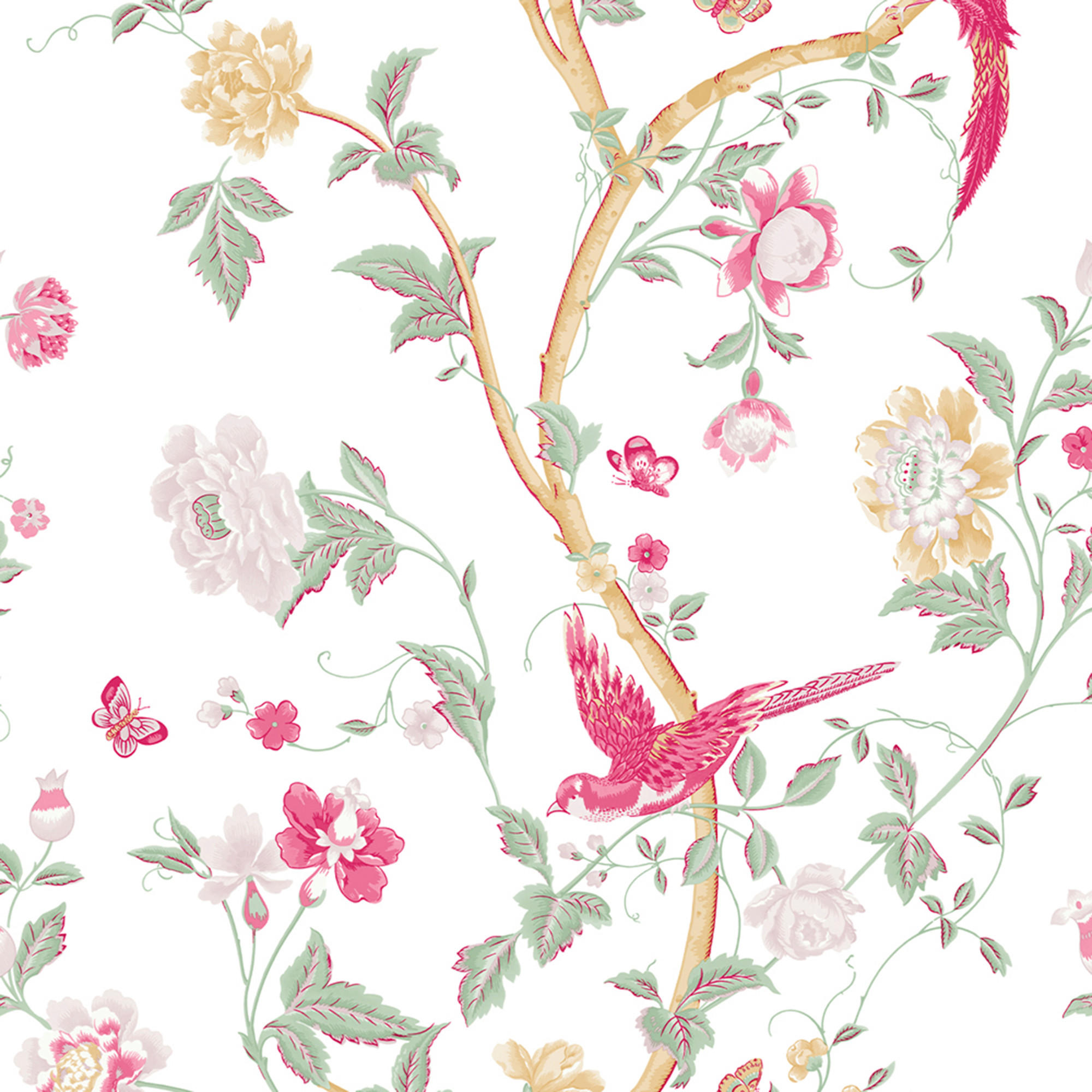 Laura Ashley Vliestapete Weiß 52x1000 cm