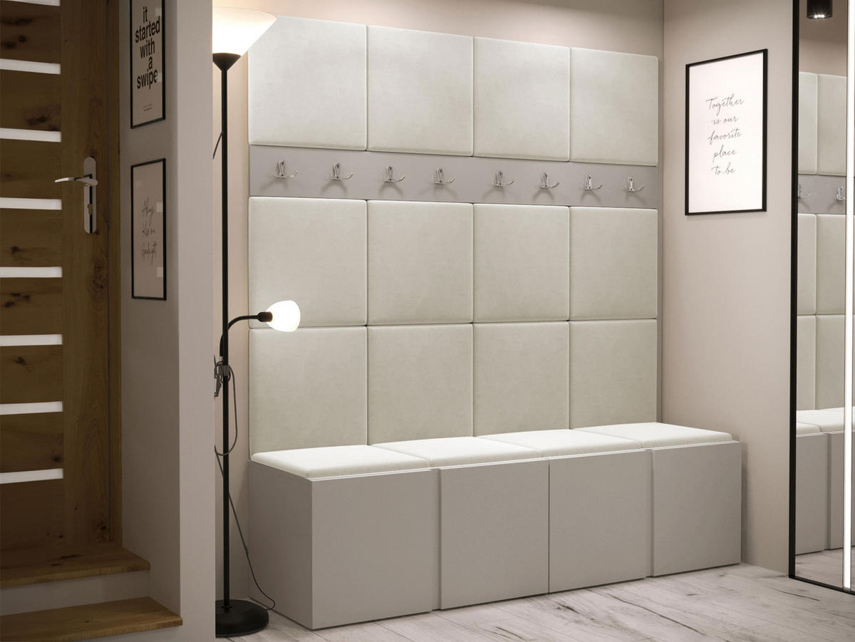 GARDEROBEN-SET Orion V - Kaschmir/Beige, Holzwerkstoff/Kunststoff (168/186/46cm) - MIRJAN24