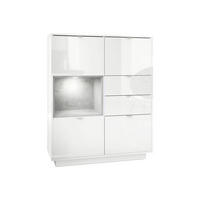 HIGHBOARD Metro Einsatz in Beton Oxid Optik - Hellgrau, Holzwerkstoff (103/123/38cm) - Vladon