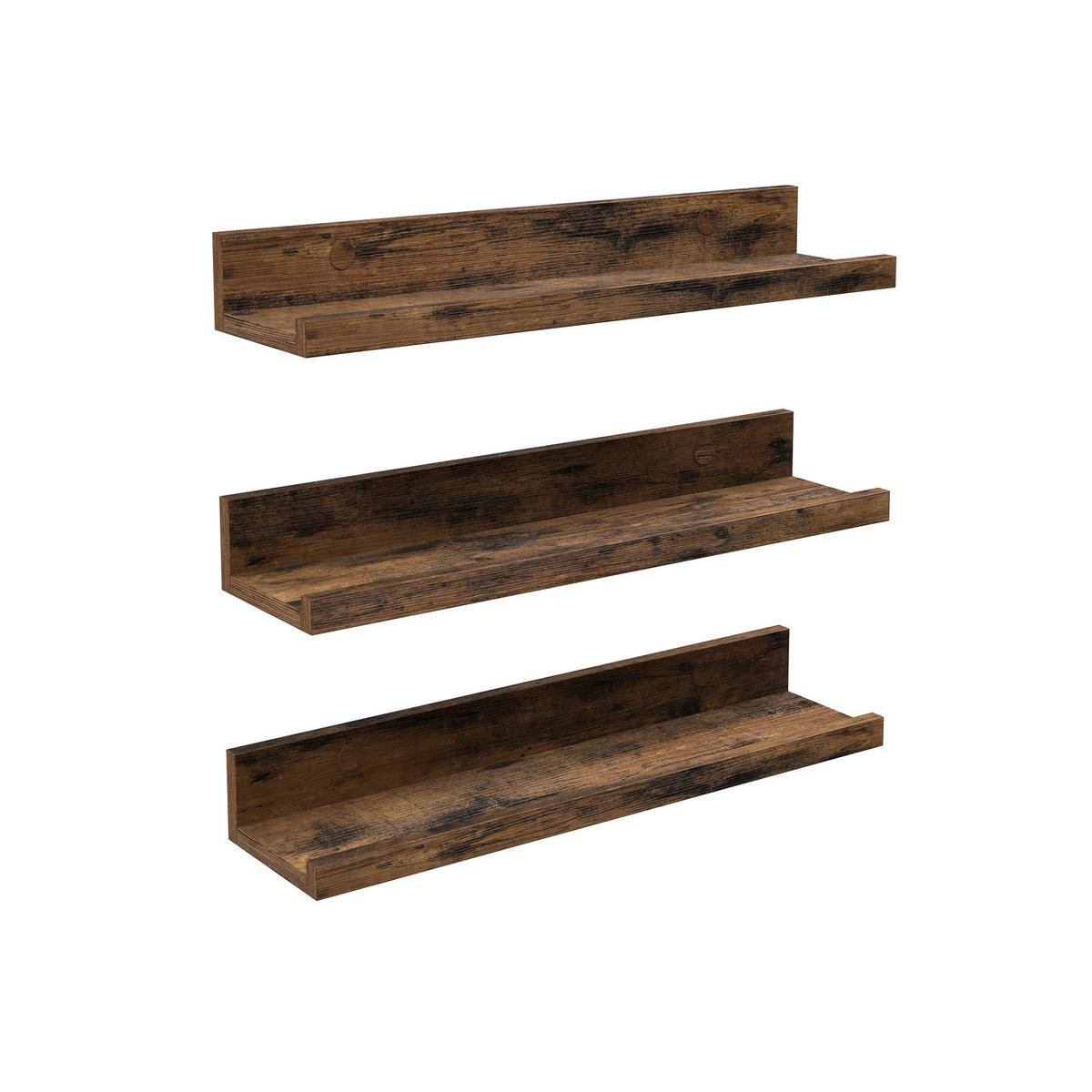 WANDREGAL SCHWEBEREGAL 3ER-SET - Braun, Holzwerkstoff (10/5/38cm) - Hansiro