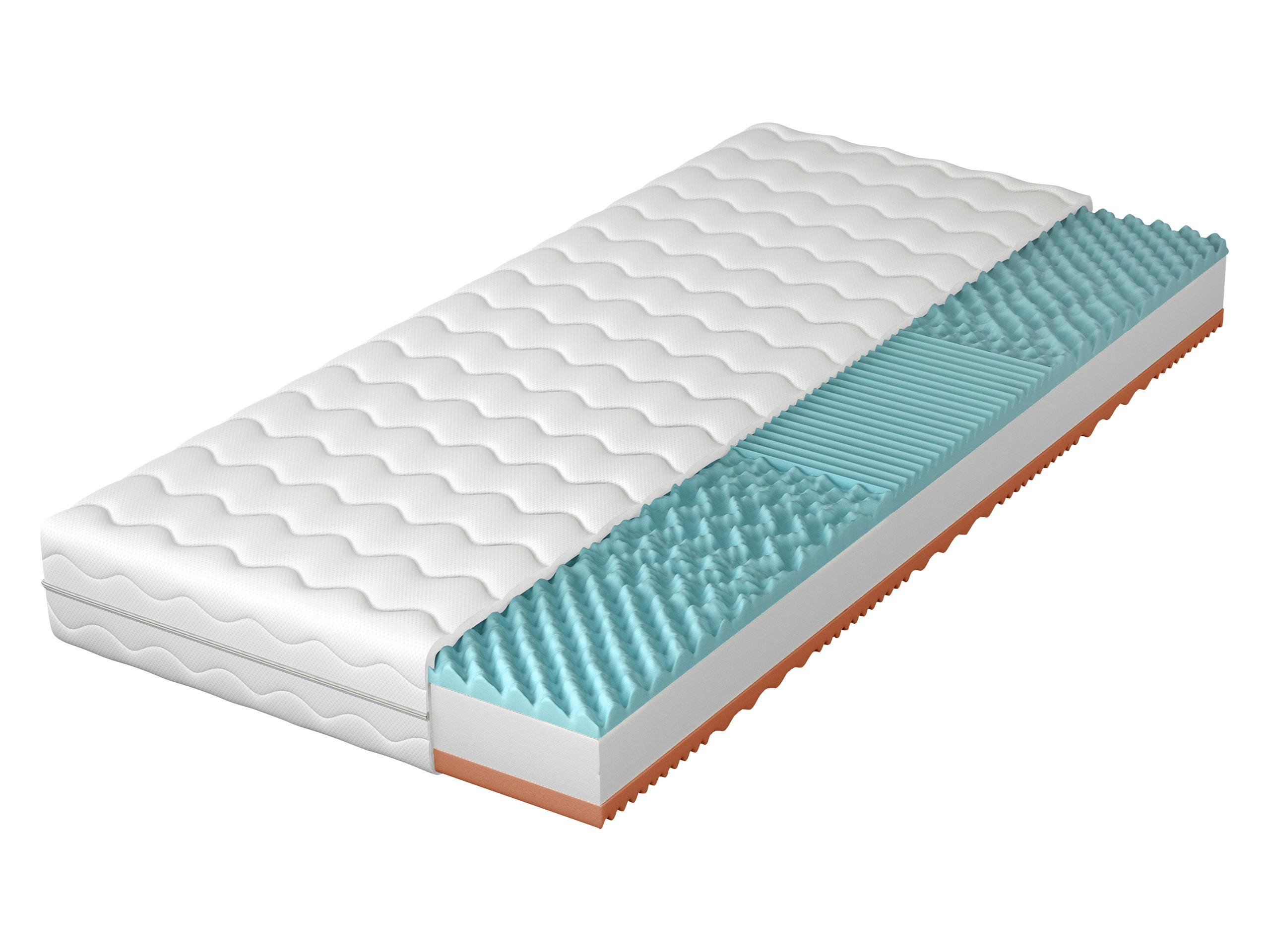 SCHAUMSTOFFMATRATZE Mars 17 cm - Weiß, Textil (120/200cm) - MIRJAN24