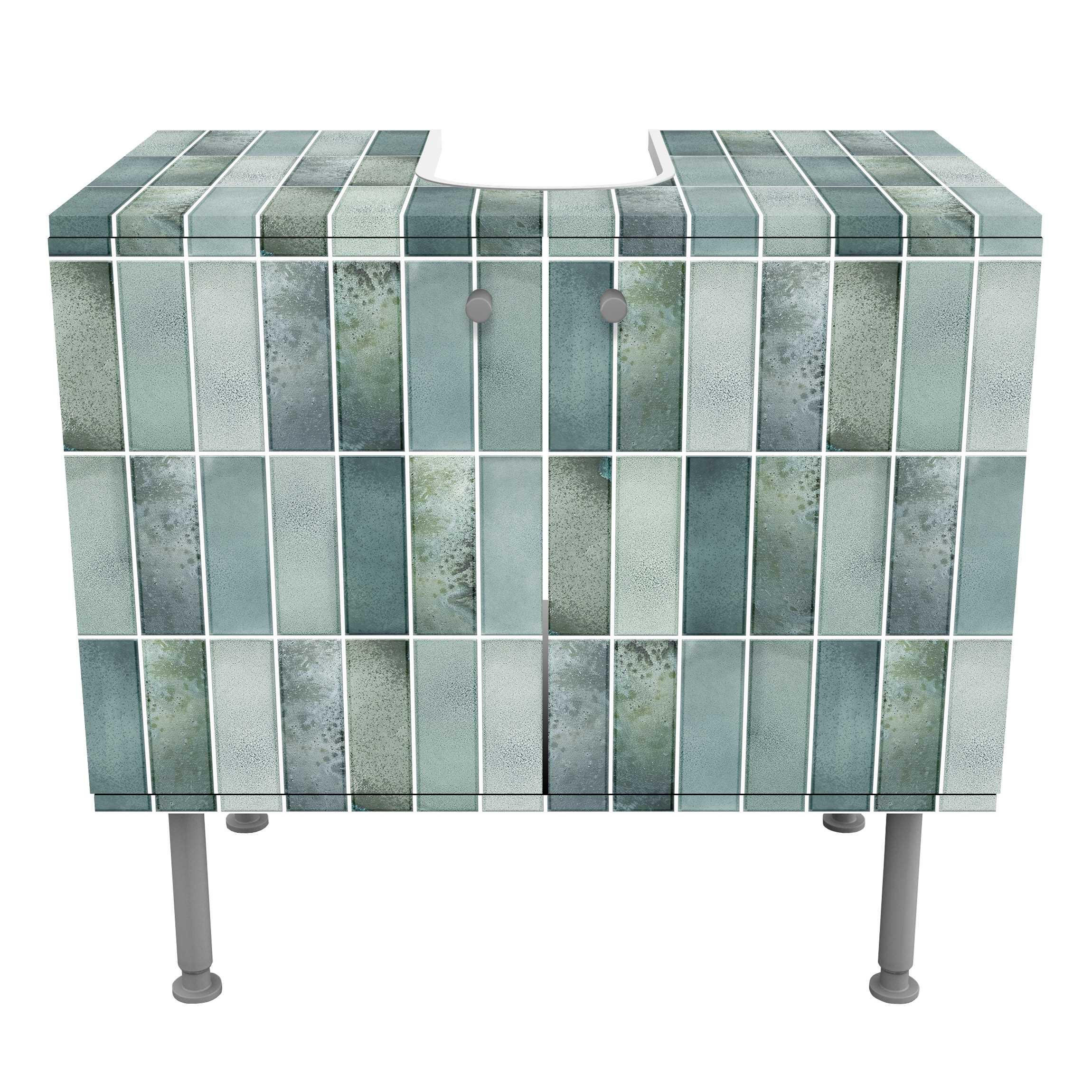 Bilderwelten Waschbeckenunterschrank Grün 60x55x35 cm