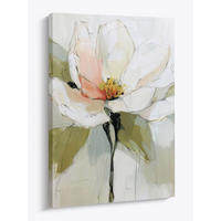 LEINWANDBILD 50x70 cm Blumen salbei-grün Bild Wohnzimmer - Beige, Textil (50/70cm) - artissimo