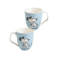 KAFFEEBECHER The Peanuts Snoopy Blau mit Punkten 280 ml - Blau, Keramik (0.28L) - United Labels
