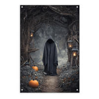 GARTEN-POSTER 60x90 cm gruselige Halloween-Deko - Anthrazit, Kunststoff (60/90/2cm) - artissimo