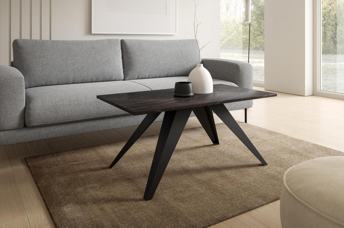 COUCHTISCH ARIA Schwarz 60x120x48 cm - Schwarz, Holzwerkstoff (120/60/48cm) - FURNLUX