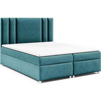 BOXBETT mit Bettkasten Trinity K-8 Bonellfederkern inkl. Topper - Hellblau, Holz/Holzwerkstoff (200/200cm) - Best For Home