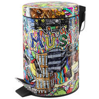 KOSMETIKEIMER Graffiti - Gelb/Rot, Kunststoff/Metall (17/25/25cm) - Sanilo