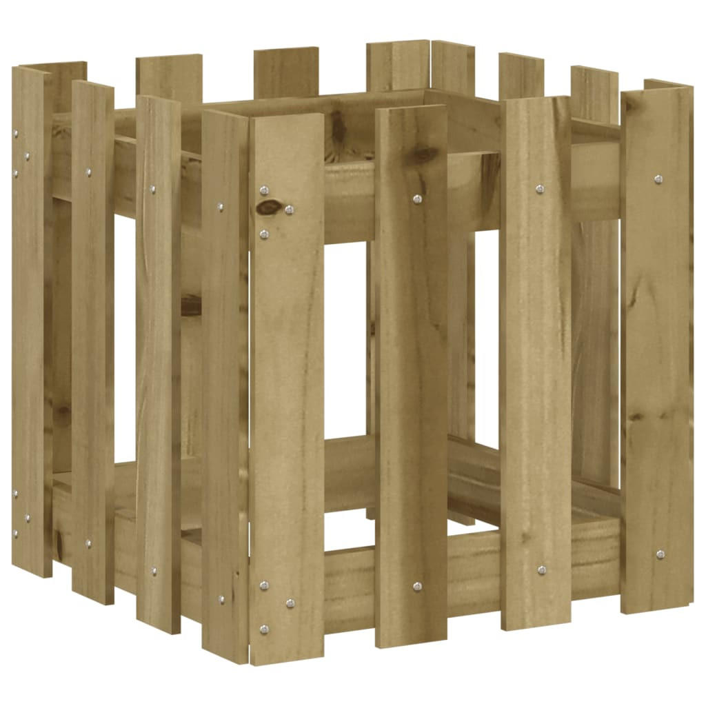 PFLANZKÜBEL Latten-Design 40x40x40 cm Kiefernholz Imprägniert - Braun, Holz (40/40/40cm)