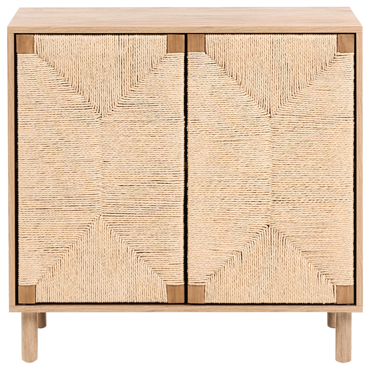 SIDEBOARD mit 2 Türen Hellbraun Bondi - Hellbraun/Braun, Holz/Holzwerkstoff (81/78/40cm) - Beliani