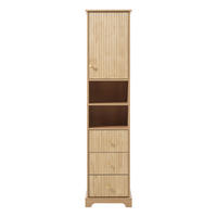 HOCHSCHRANK 40/30/172 cm Natürlich mit 2 Schubladen und 3 Schublade - Goldfarben/Naturfarben, Holz/Holzwerkstoff (30/172/40cm) - Oxeza