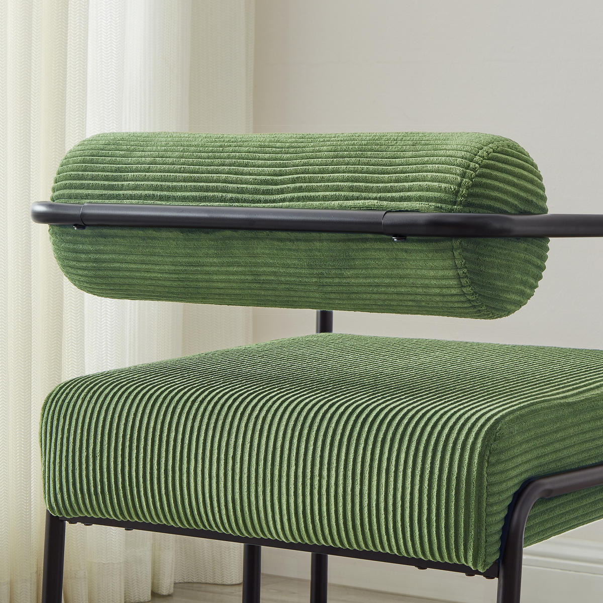 SESSEL Corduroy mit Metallgestell, DE-42392, Grün - Grün, Metall (68.5/70.5/73cm) - ComfortXL