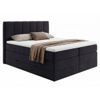 BOXSPRINGBETT Star Max - 160x200 - schwarz (Kronos 07) - Schwarz, Holz/Holzwerkstoff (160/200cm) - Sofnet