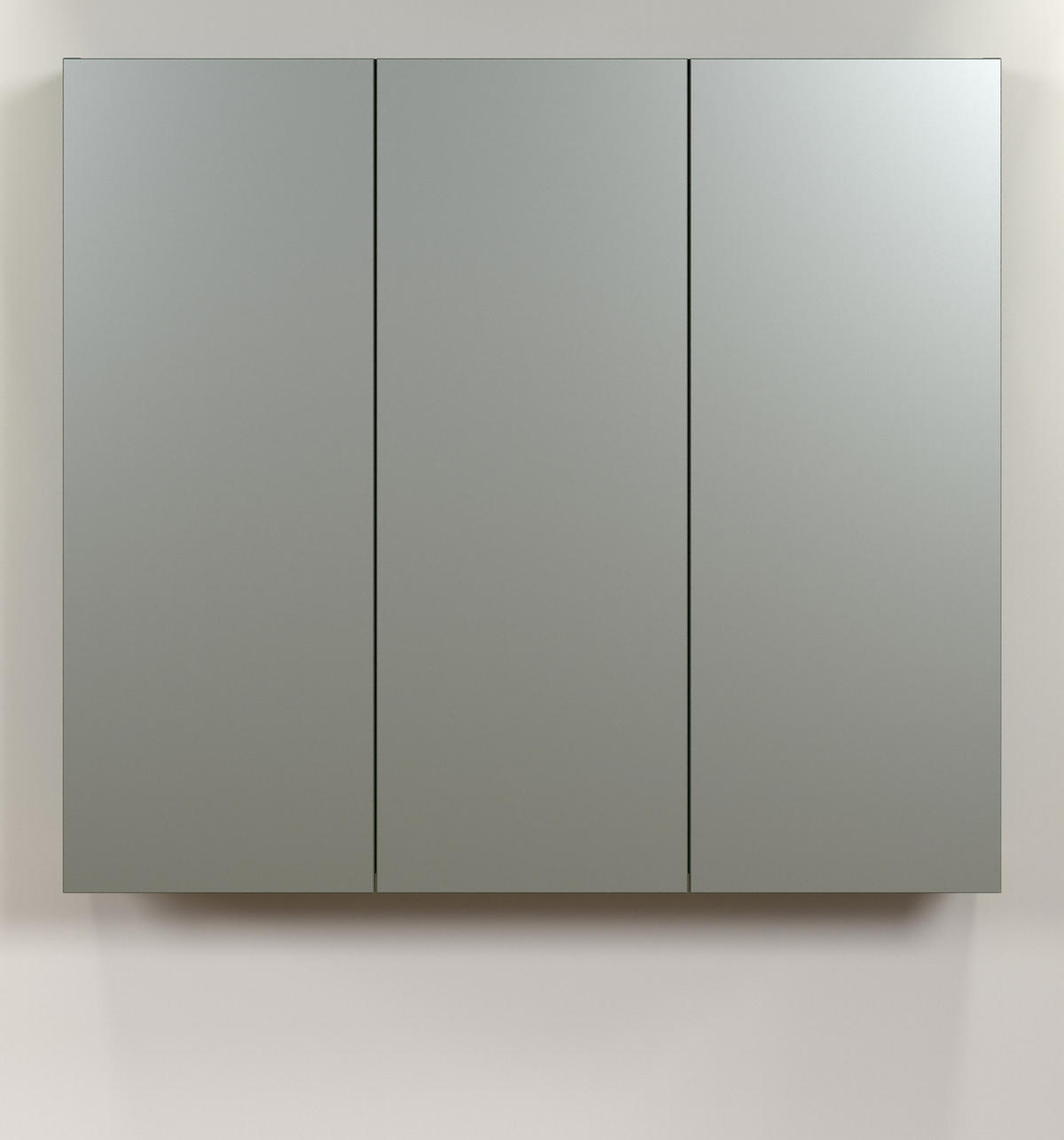 SPIEGELSCHRANK grün 90 cm, Badschrank 3-türig - Klar/Grün, Glas/Holzwerkstoff (90/80/20cm) - Top.Furn