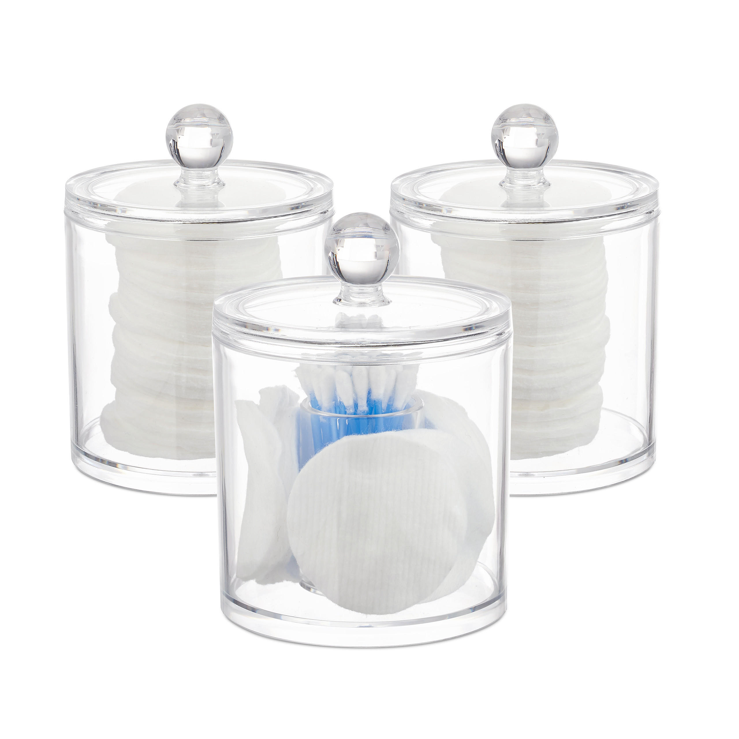 ORGANIZATOR Transparent set-3-piese acril cu capac