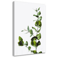 WANDBILD grüner zweig natur - Grün, Textil (40/60cm) - Feeby