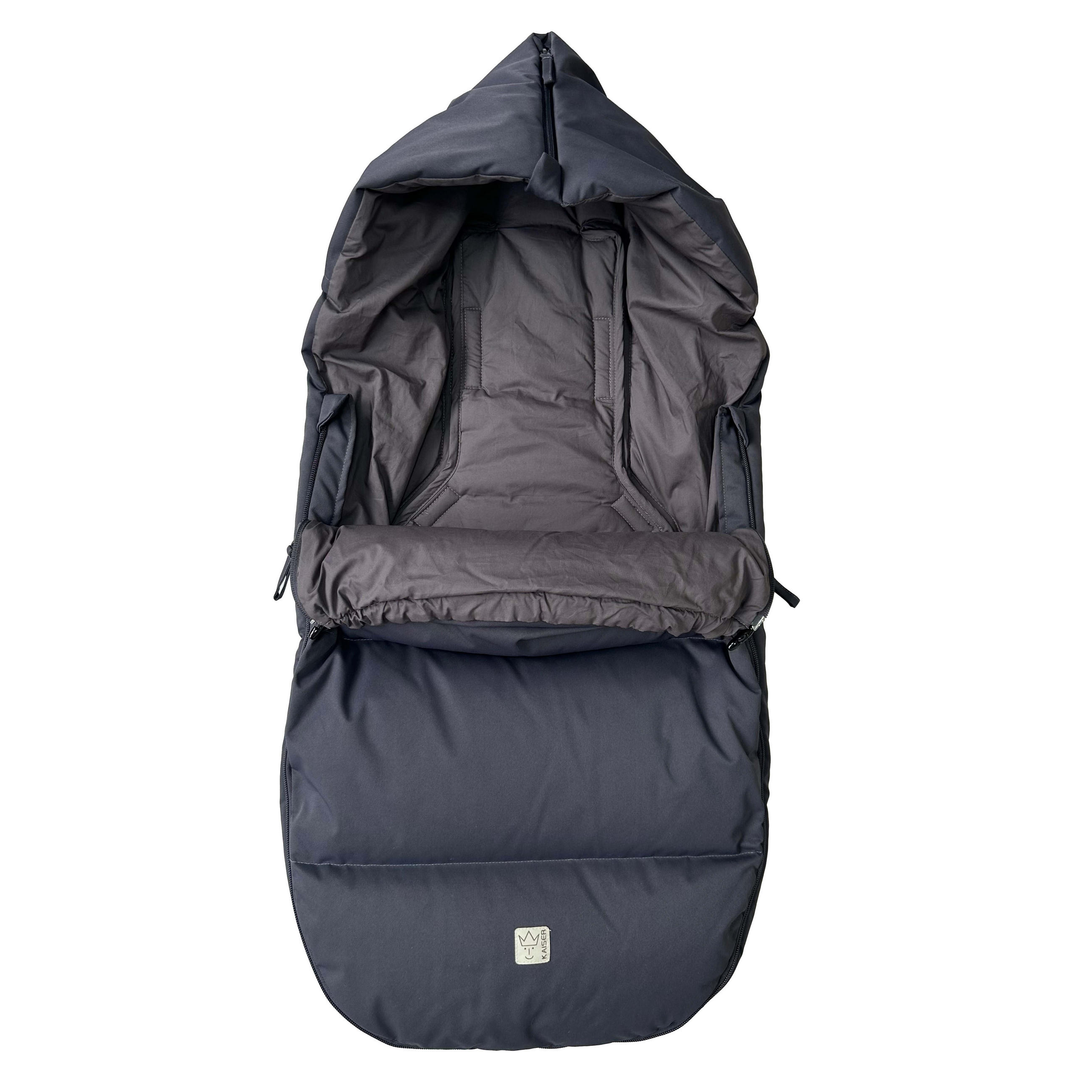 KINDERWAGEN-FUSSSACK Dowwny XL, anthracite - Dunkelgrau, Textil (45/7/95cm) - Kaiserbaby