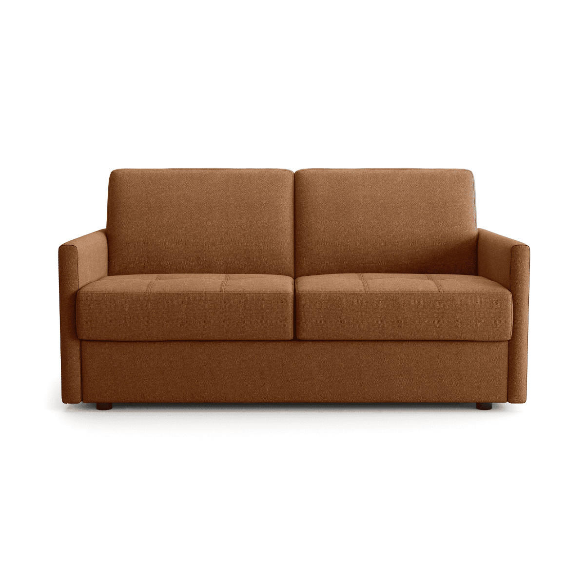 SCHLAFSOFA 3-sitzer mit express-Öffnung in stoff cosenza 87/175/100 cm - Terracotta, Holz (100/87/102cm) - Calicosy