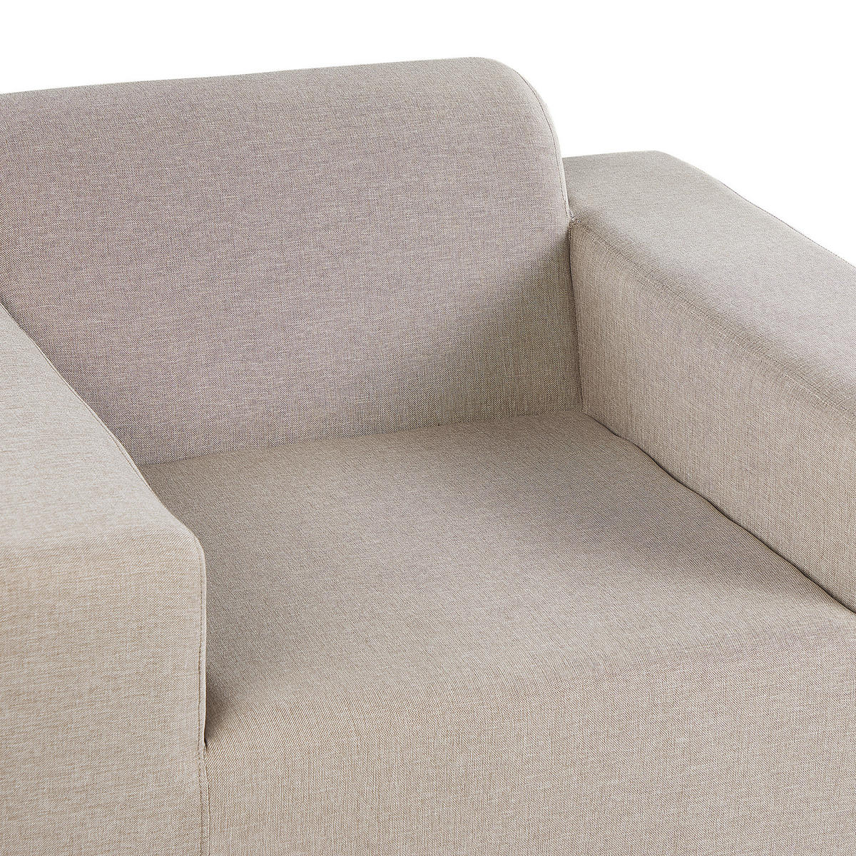 GARTENSESSEL 2er-SET beige/weisses Gestell Rovigo - Beige/Weiß, Textil (105/68/84cm) - Beliani