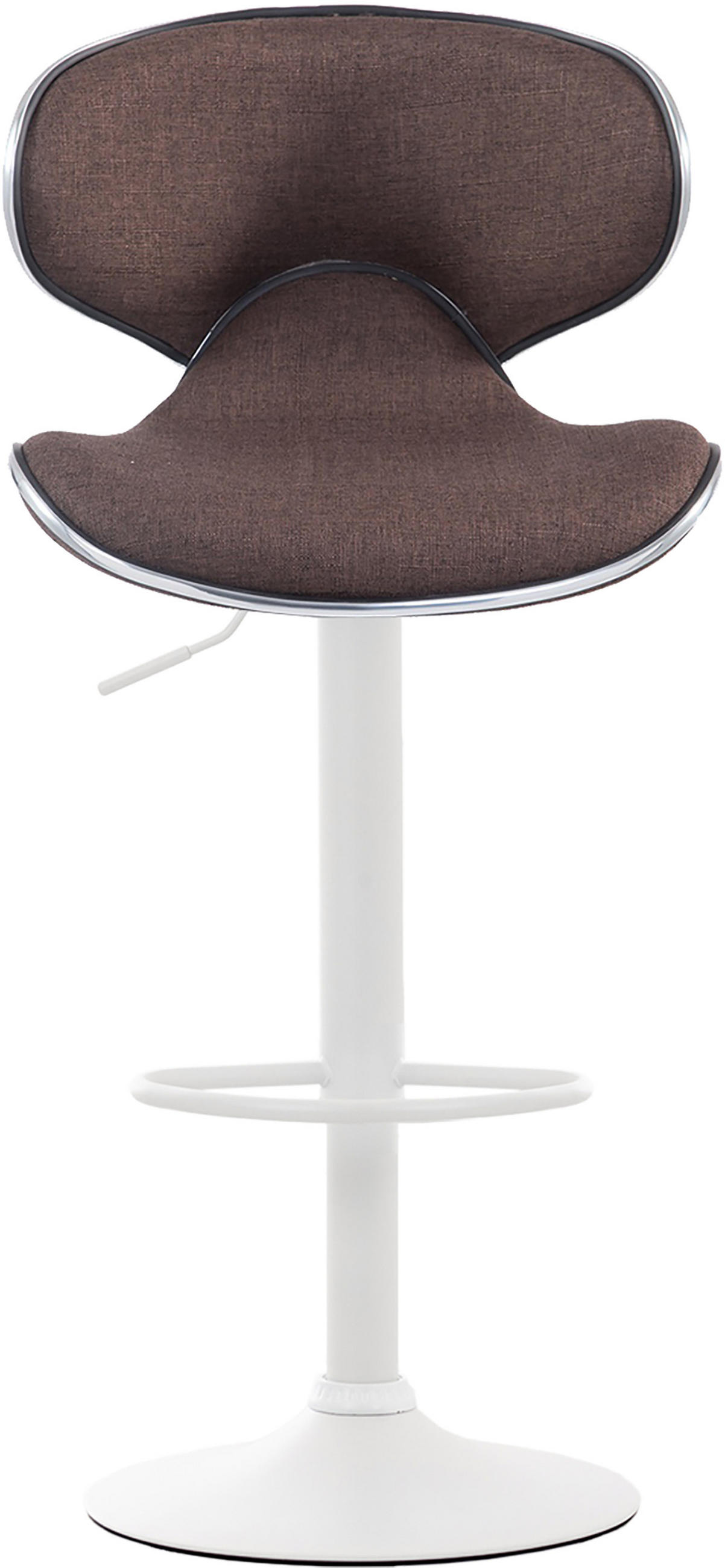 BARHOCKER Stoff braun - Weiß/Braun, Textil/Metall (46/88/49cm) - CLP