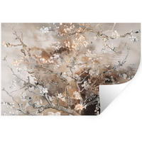 WANDTATTOO Mandelblüte - Kunst - Van Gogh - Beige - Abstrakt 60x40 cm - Braun, Kunststoff (60/40cm) - MuchoWow