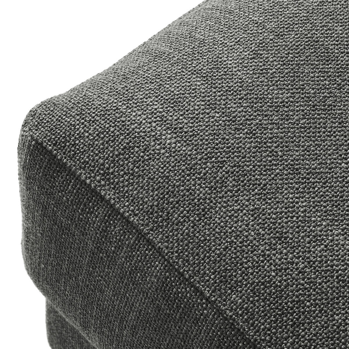 POLSTERHOCKER - Schwarz/Grau, Kunststoff/Textil (105/38/117cm) - home24