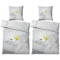 BETTWÄSCHE 4-teilig Good Feeling - Grau, Naturmaterialien (135/200cm) - Sanilo