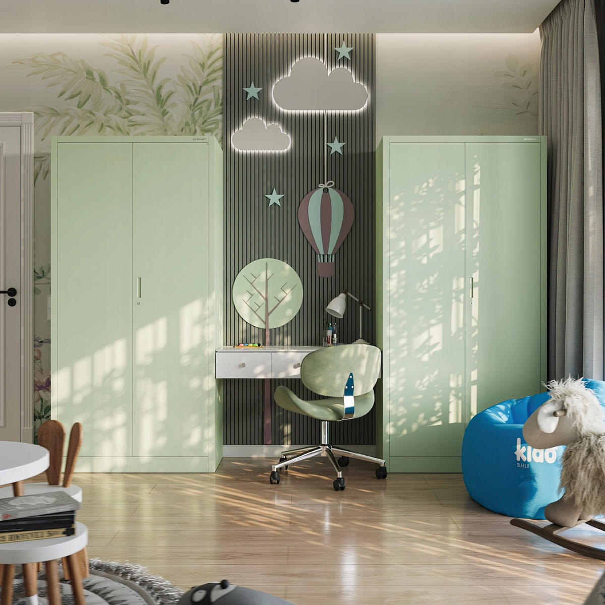 AKTENSCHRANK JAN 185x90x45 cm - Grün, Metall (90/185/40cm) - Jan Nowak