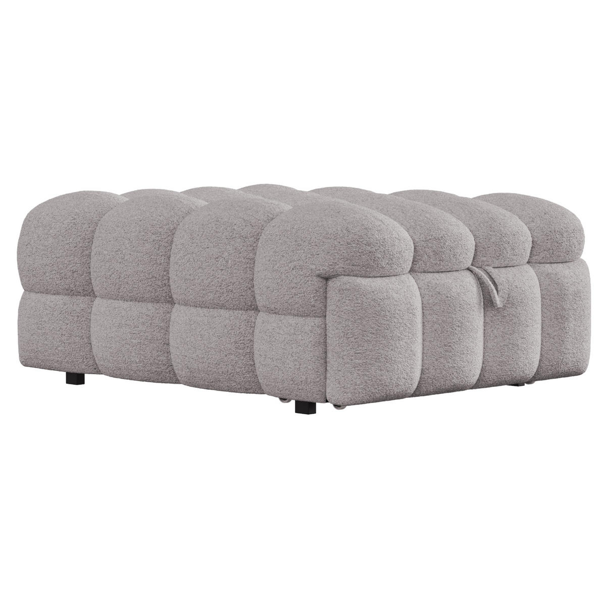 BETT aus Teddy 90x180 cm Grau, ausziehbar und platzsparend im 2-in-1-Design - Grau, Textil (70/180cm) - Modfu
